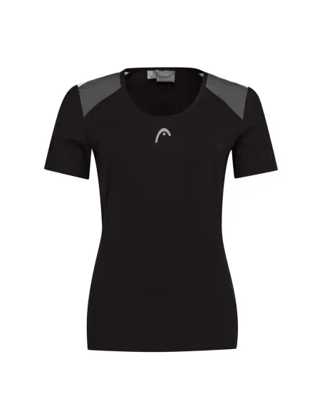 Camiseta Head Club 22 Tech Negro Mujer | Ofertas de pádel